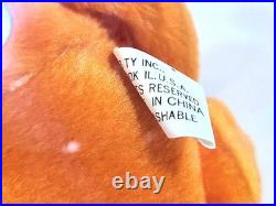 Ty Beanie Baby Babies Rare 3rd 1st Gen Orange Digger TBB Authenticated MWMT-MQ Ty Beanie Baby Babies Rare 3rd 1st Gen Orange Digger TBB Authenticated MWMT-MQ