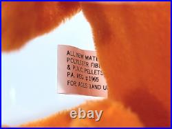 Ty Beanie Baby Babies Rare 3rd 1st Gen Orange Digger TBB Authenticated MWMT-MQ