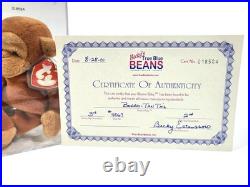 Ty Beanie Baby Babies Rare 3rd 2nd Gen Bongo Tan Tail TBB Authenticated MWNMT