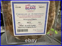 Ty Beanie Baby Babies Rare Billionaire #1 Bear Authentic with Certificate