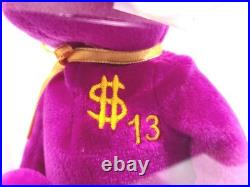 Ty Beanie Baby Babies Rare Billionaire #13 Bear Signed Peggy G Auth'd MWMT-MQ Ty Beanie Baby Babies Rare Billionaire #13 Bear Signed Peggy G Auth'd MWMT-MQ