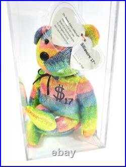 Ty Beanie Baby Babies Rare Billionaire #17 Bear Signed TBB Authenticated MWMT-MQ