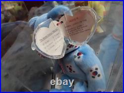 Ty Beanie Baby Babies Rare Korea Flag Nose Bear TBB Authenticated MWMT-MQ