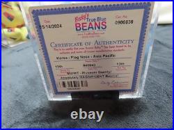 Ty Beanie Baby Babies Rare Korea Flag Nose Bear TBB Authenticated MWMT-MQ