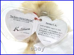 Ty Beanie Baby Babies Rare Senna Kun Pink Paws Japan TBB Authenticated MWMT-MQ