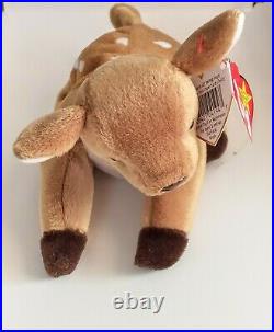 Ty Beanie Baby Babies Rare Whisper Deer Fawn 1997/1998 with tag errors Vintage