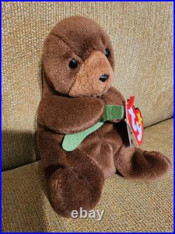 Ty Beanie Baby Babies SEAWEED The Otter With Multiple Errors RARE Ty Beanie Baby Babies SEAWEED The Otter With Multiple Errors RARE