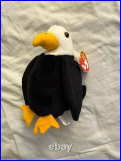 Ty Beanie Baby Baldy The Eagle 1996 RARE MINT Tag Errors