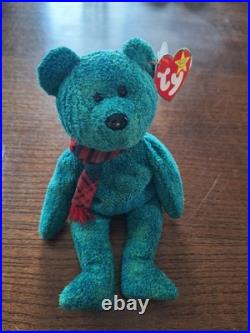 Ty Beanie Baby Bear Wallace Rare, Retired, witherrors
