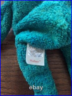 Ty Beanie Baby Bear Wallace Rare, Retired, witherrors