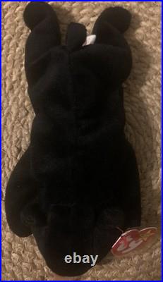 Ty Beanie Baby Blackie The Bear PVC Pellets Tag Errors Rare Retired Mint Ty Beanie Baby Blackie The Bear PVC Pellets Tag Errors Rare Retired Mint