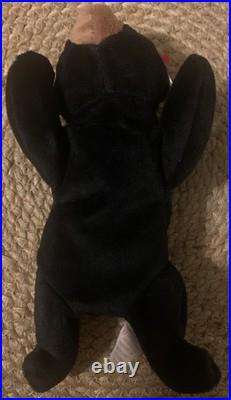 Ty Beanie Baby Blackie The Bear PVC Pellets Tag Errors Rare Retired Mint Ty Beanie Baby Blackie The Bear PVC Pellets Tag Errors Rare Retired Mint