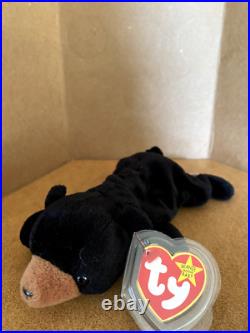 Ty Beanie Baby Blackie the Bear Retired RARE Mint 1993
