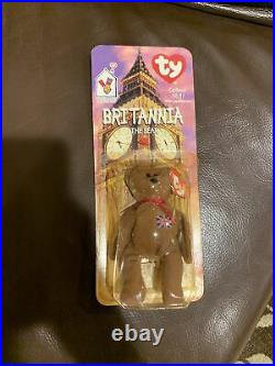 Ty Beanie Baby Britannia The Bear Mint Condition- VERY RARE-MADE IN CHINA 2 TAG