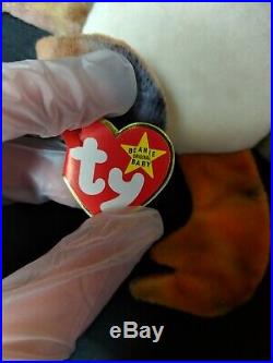 Ty Beanie Baby CLAUD the Crab with Tag ERRORS Plush Toy RARE PVC NEW RETIRED 1996