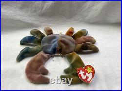 Ty Beanie Baby CLAUD the Crab with Tag ERRORS RARE PVC, RETIRED 1996