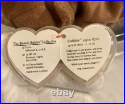 Ty Beanie Baby CUBBIE the Bear, Very Rare With 12 Errors And 9 Rarities