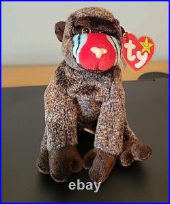 Ty Beanie Baby Cheeks the Baboon RARE with Tag Errors 1999. Vintage