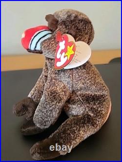 Ty Beanie Baby Cheeks the Baboon RARE with Tag Errors 1999. Vintage
