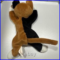 Ty Beanie Baby Chip The Cat RARE- 1996, Style 4121 With Tag Errors! PVC