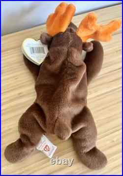 Ty Beanie Baby Chocolate the Moose 1993 with rare tag errors