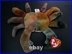 Ty Beanie Baby Claude the Crab 1996 Retired Rare With Errors And PVC Pellets
