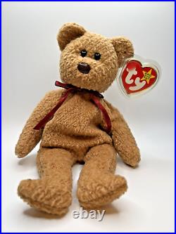 Ty Beanie Baby Curly Bear RARE Tag Sticker Error- With Multiple Errors