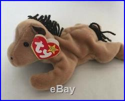 Ty Beanie Baby Derby the Star/Coarse Yarn Mane Horse 1995 RareRetired