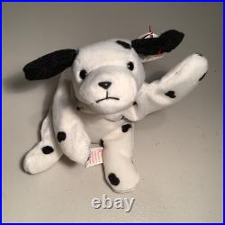 Ty Beanie Baby Dotty The Dog 1996 Vintage Rare PVC Pellets