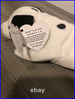 Ty Beanie Baby Dotty The Dog 1996 With Tag Errors Rare