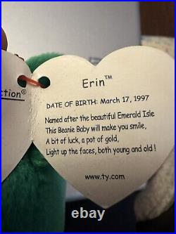 Ty Beanie Baby Erin RARE Errors Mint condition Never played with