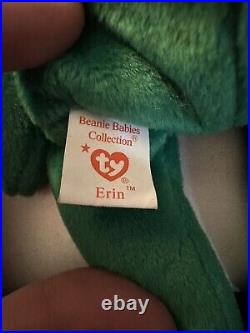 Ty Beanie Baby Erin RARE Errors Mint condition Never played with