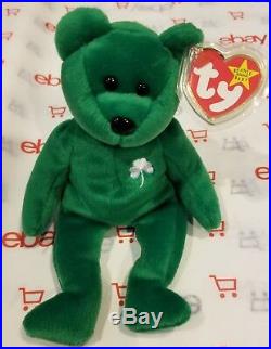 Ty Beanie Baby Erin The Bear 1997 with RARE errors LIMITED EDITION 1 of 4000