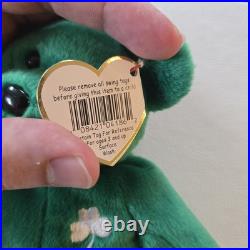 Ty Beanie Baby Erin the Bear 1997 Retired Plush Toy with ERRORS MINT RARE