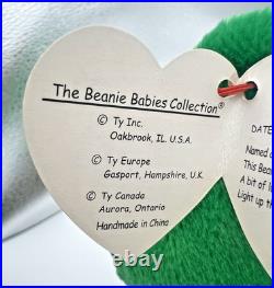 Ty Beanie Baby Erin the Bear 1997 Retired Plush Toy with ERRORS MINT RARE