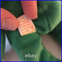 Ty Beanie Baby Erin the Bear 1997 Retired Plush Toy with ERRORS MINT RARE