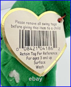 Ty Beanie Baby Erin the Bear 1997 Retired Plush Toy with ERRORS MINT RARE