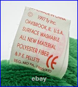 Ty Beanie Baby Erin the Bear 1997 Retired Plush Toy with ERRORS MINT RARE