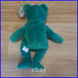 Ty Beanie Baby Erin the Bear Green 1997 with ERRORS (RARE COLLECTIBLE)