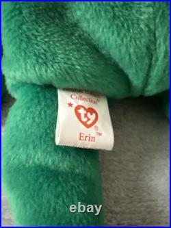Ty Beanie Baby Erin the Irish Bear 1997 with Errors (Rare Collectable)