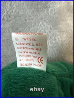 Ty Beanie Baby Erin the Irish Bear 1997 with Errors (Rare Collectable)