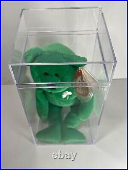 Ty Beanie Baby Erin the Irish Bear 1997 with Errors (Rare Collectable With Case)