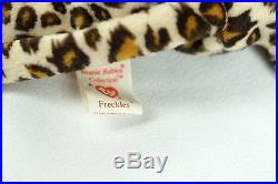 Ty Beanie Baby FRECKLES 1993 Leopard WithO Tag Plush Toy ERRORS RARE NEW RETIRED