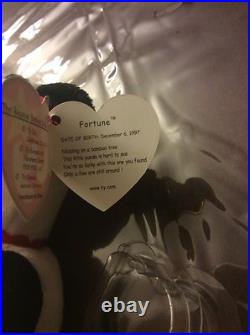 Ty Beanie Baby Fortune Rare, Retired, Mintwith Errorsin Display Case Ty Beanie Baby Fortune Rare, Retired, Mintwith Errorsin Display Case