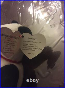 Ty Beanie Baby Fortune Rare, Retired, Mintwith Errorsin Display Case Ty Beanie Baby Fortune Rare, Retired, Mintwith Errorsin Display Case