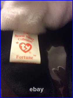 Ty Beanie Baby Fortune Rare, Retired, Mintwith Errorsin Display Case Ty Beanie Baby Fortune Rare, Retired, Mintwith Errorsin Display Case
