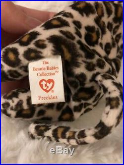 Ty Beanie Baby, Freckles 1996-PVC pellets with errors. Vintage Rare Crooked Nose