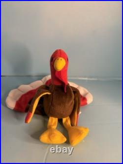Ty Beanie Baby Gobbles the Turkey (1996/1997 Tag Error) With Tags Rare Ty Beanie Baby Gobbles the Turkey (1996/1997 Tag Error) With Tags Rare