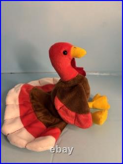 Ty Beanie Baby Gobbles the Turkey (1996/1997 Tag Error) With Tags Rare Ty Beanie Baby Gobbles the Turkey (1996/1997 Tag Error) With Tags Rare