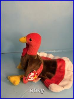Ty Beanie Baby Gobbles the Turkey (1996/1997 Tag Error) With Tags Rare Ty Beanie Baby Gobbles the Turkey (1996/1997 Tag Error) With Tags Rare